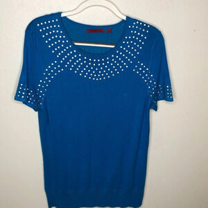 Red Brand short sleeve sweater with stones XL size